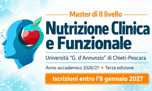 Master in Nutrizione Clinica e Funzionale: aperte le iscrizioni per l’anno accademico 2026/27