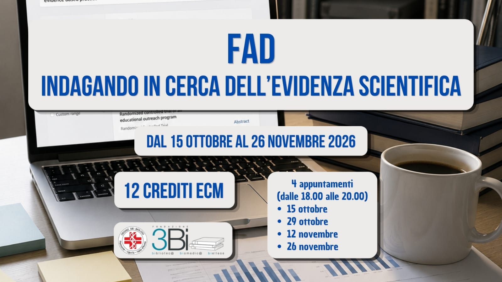 Clicca per accedere all'articolo Indagando in cerca dell'evidenza scientifica: al via il nuovo corso ECM dedicato all'Evidence Based Practice della nostra Biblioteca Digitale