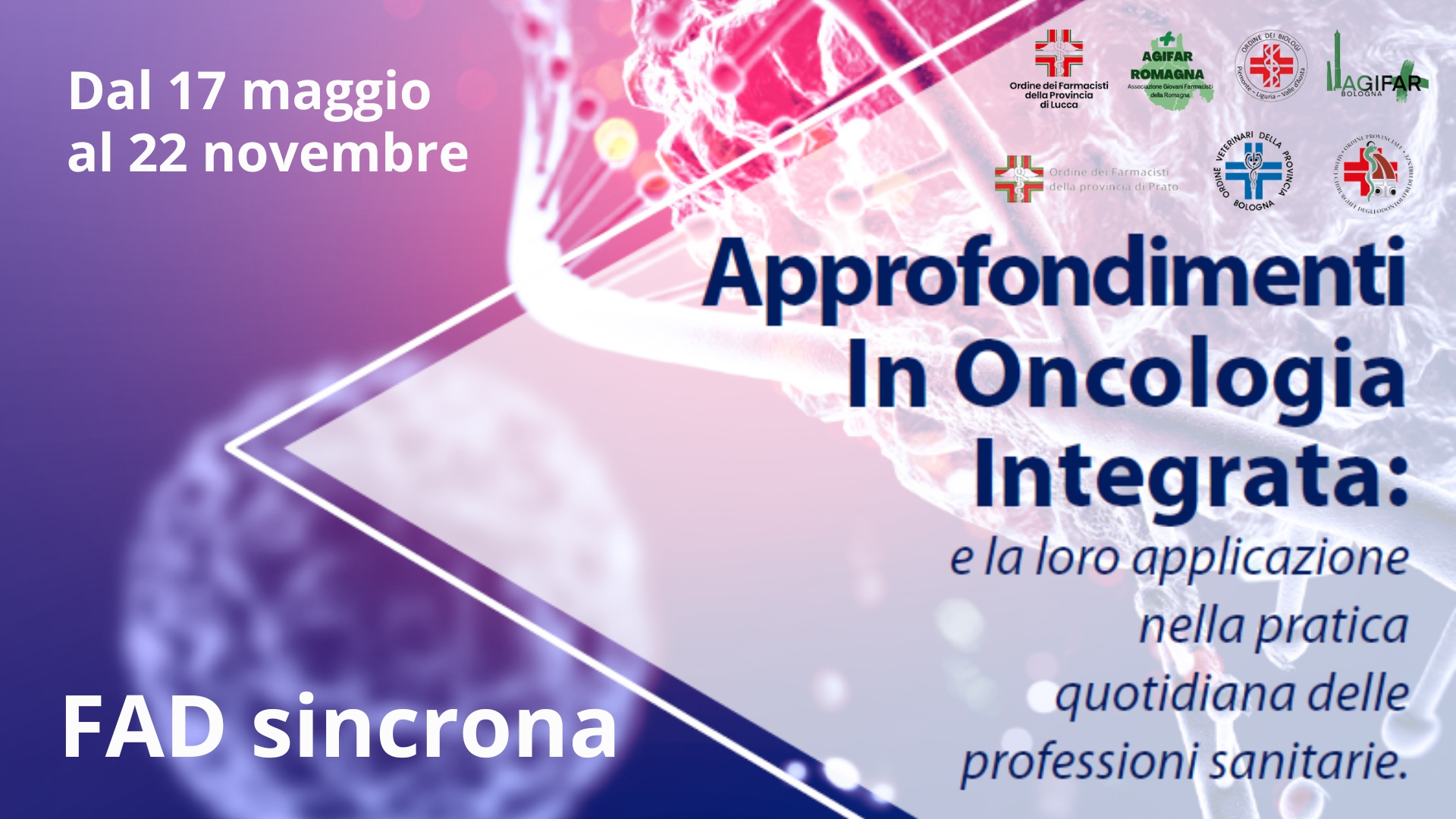 Clicca per accedere all'articolo FAD sincrona ECM “Approfondimenti in Oncologia Integrata e la loro applicazione nella pratica quotidiana delle professioni sanitarie”