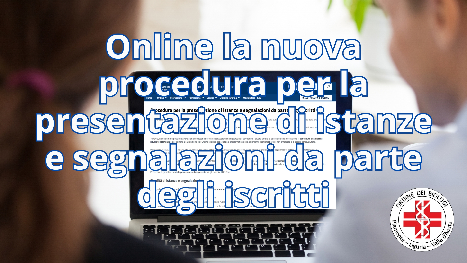 Clicca per accedere all'articolo Pubblicata la nuova sezione dedicata alle istanze e alle segnalazioni degli iscritti OB PLV