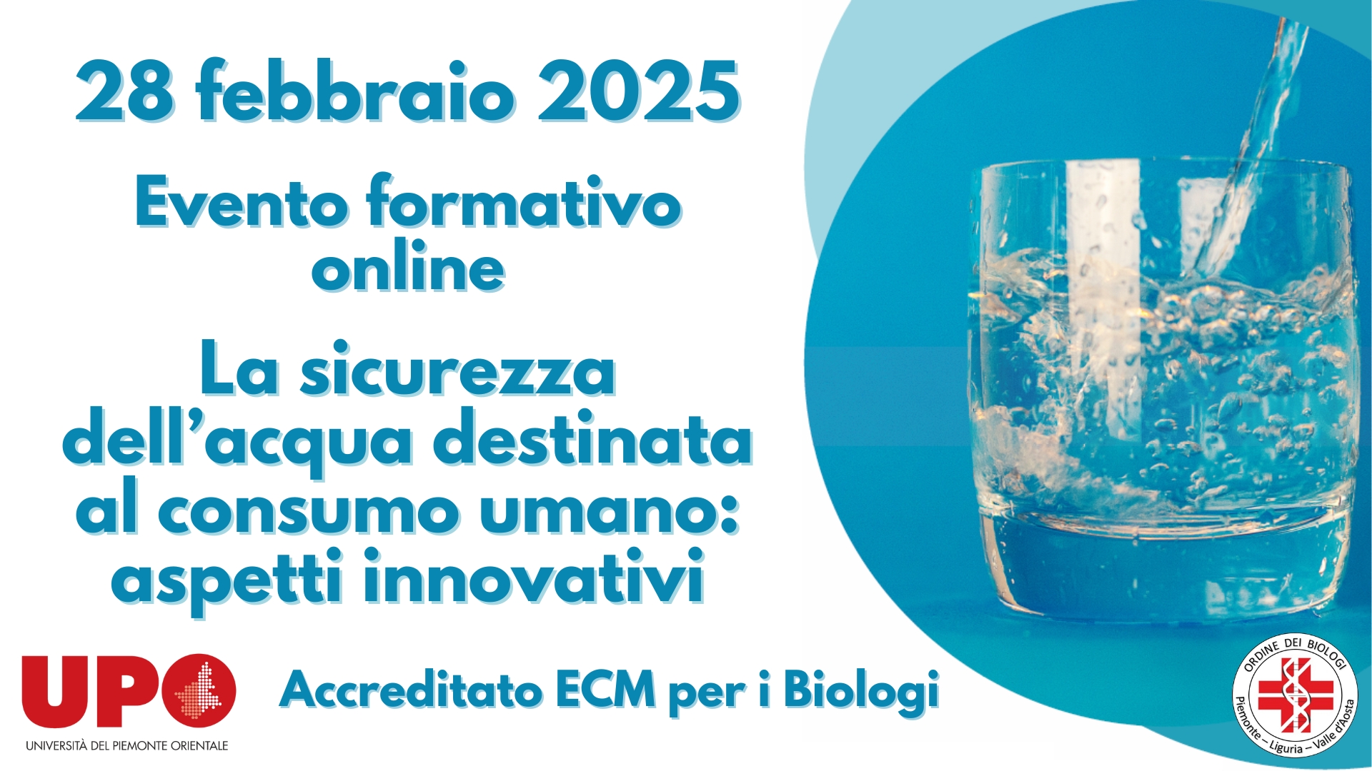 Clicca per accedere all'articolo Evento formativo online sulla sicurezza dell'acqua destinata al consumo umano