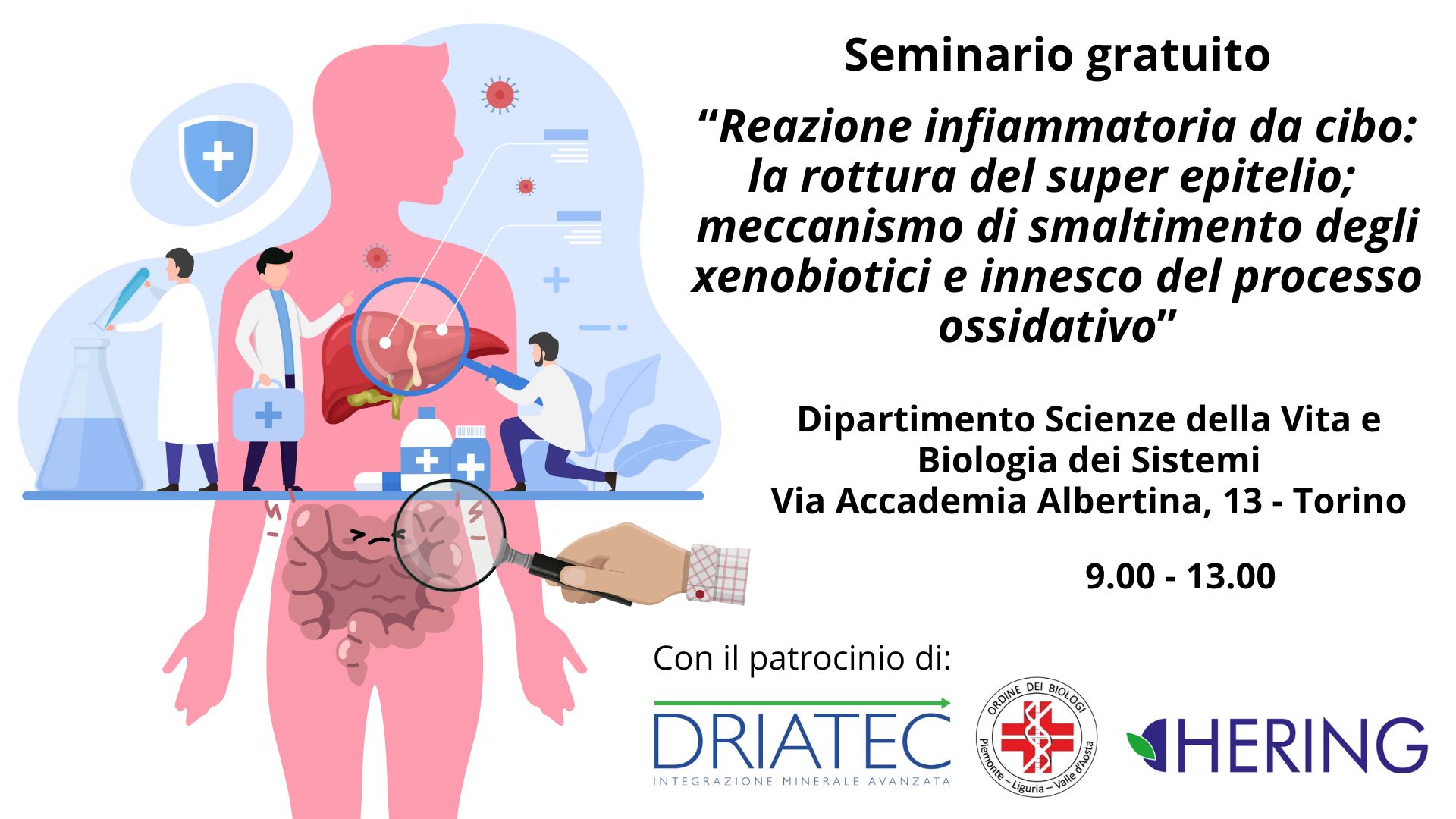 Clicca per accedere all'articolo Evento formativo "Reazione infiammatoria da cibo: la rottura del super epitelio. Meccanismo di smaltimento degli xenobiotici e innesco del processo ossidativo"